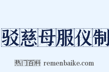 驳慈母服仪制是什么意思的图片